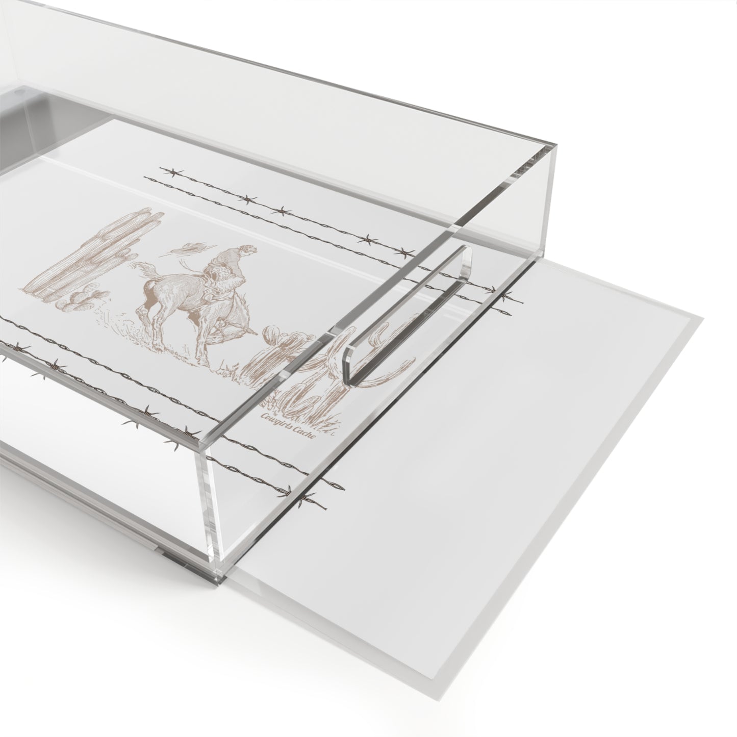 Let'er Buck, Acrylic Serving Tray