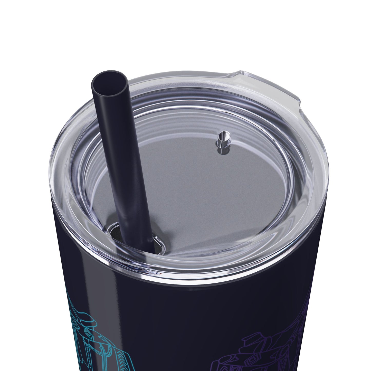 Western Saddle, Skinny Tumbler with Straw, 20oz