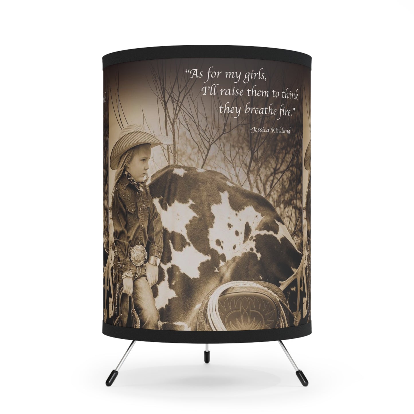 My Girls, Tripod Lamp with High-Res Printed Shade, US\CA plug