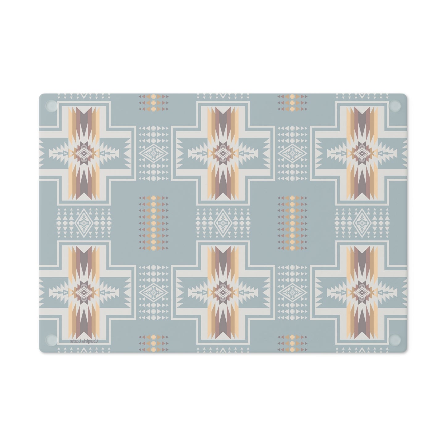 Glass Cutting Board - Native American Print