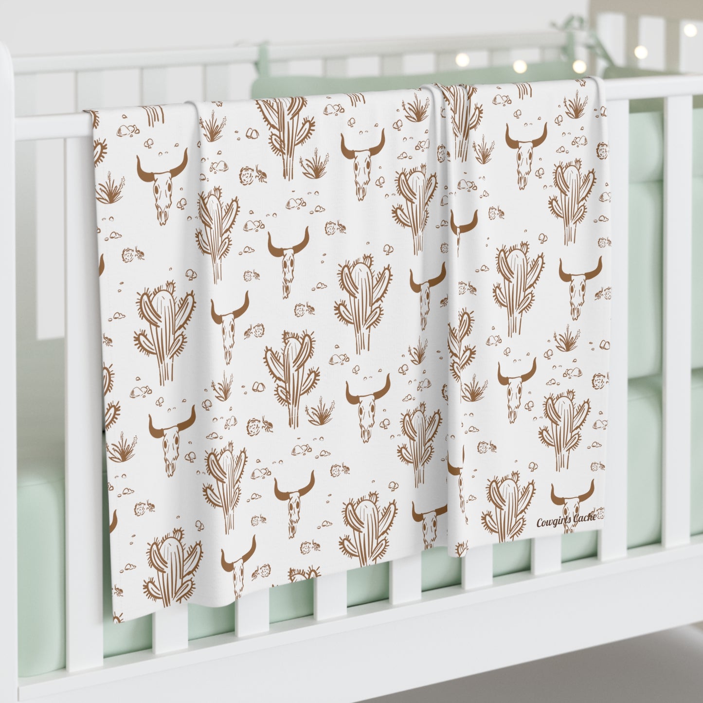 Longhorn Skull, Baby Swaddle Blanket