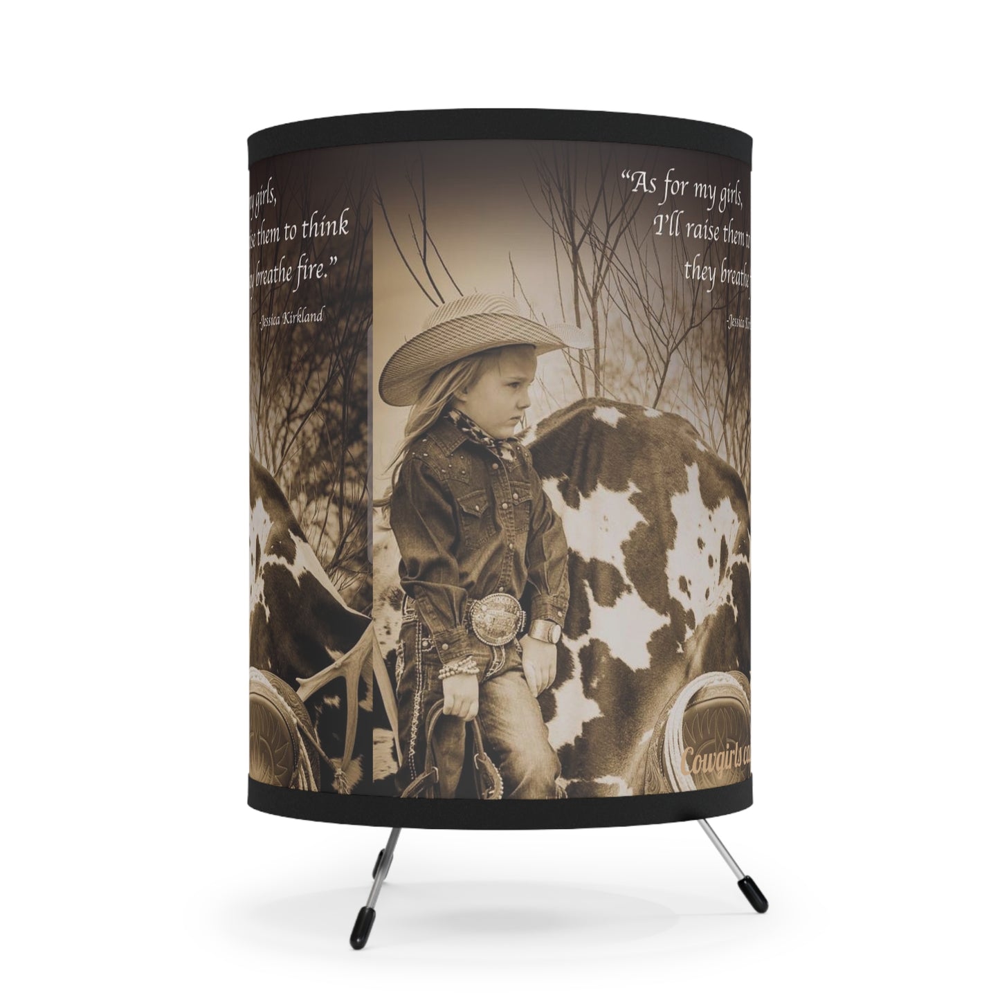 My Girls, Tripod Lamp with High-Res Printed Shade, US\CA plug