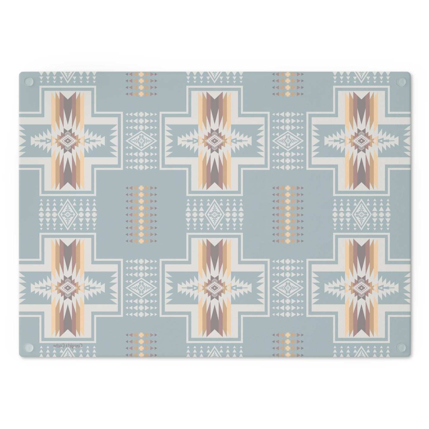 Glass Cutting Board - Native American Print