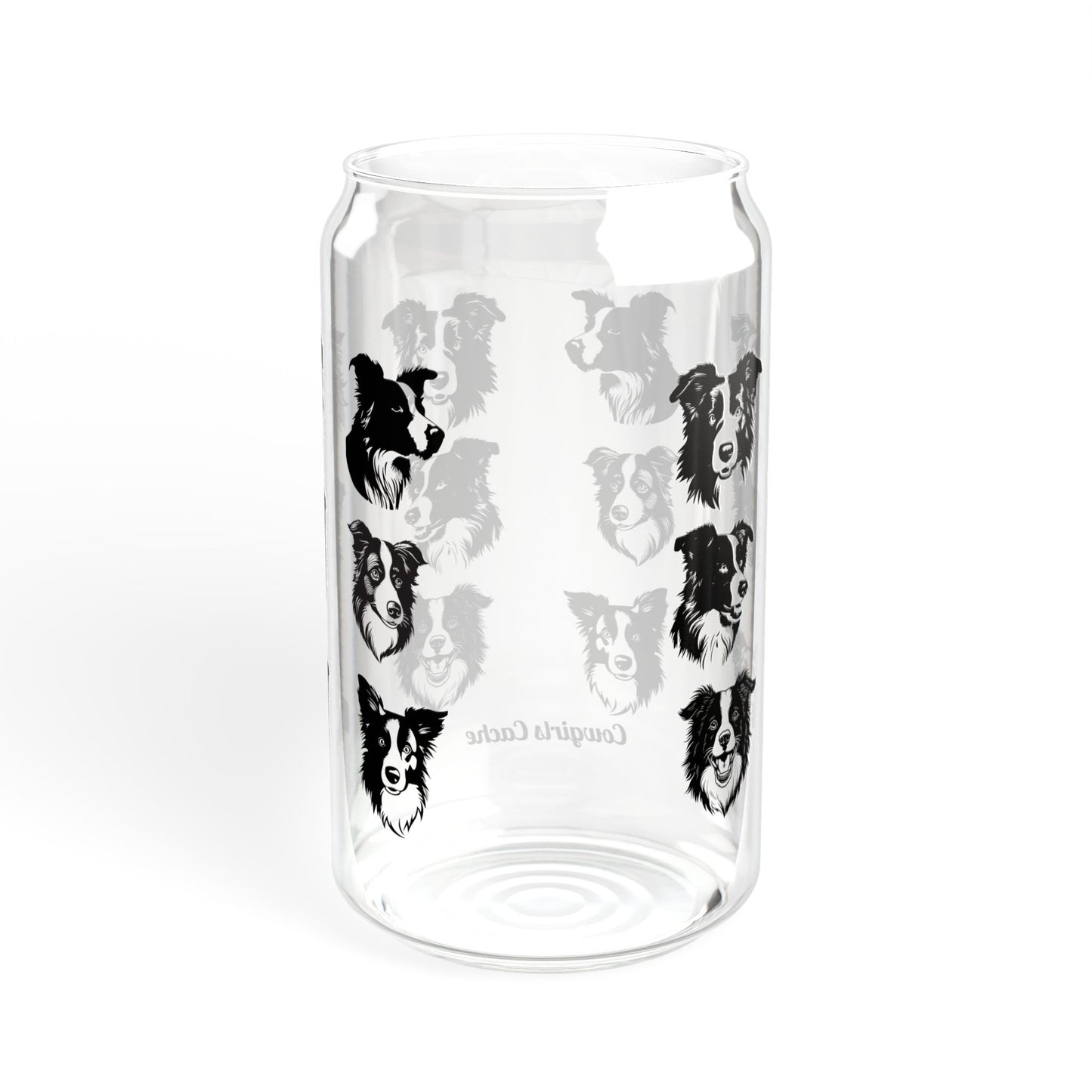 Border Collie, Sipper Glass, 16oz