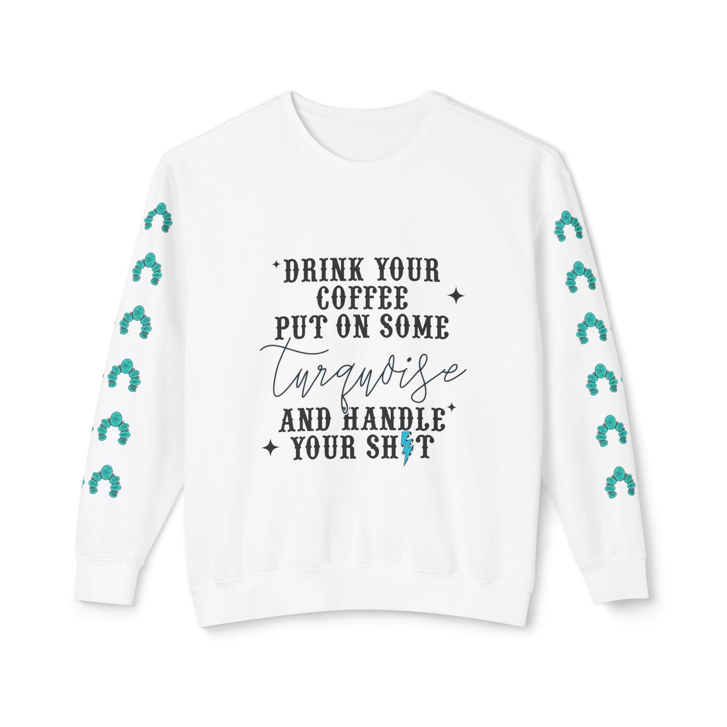 Western Coffee and Turquoise Sweatshirt