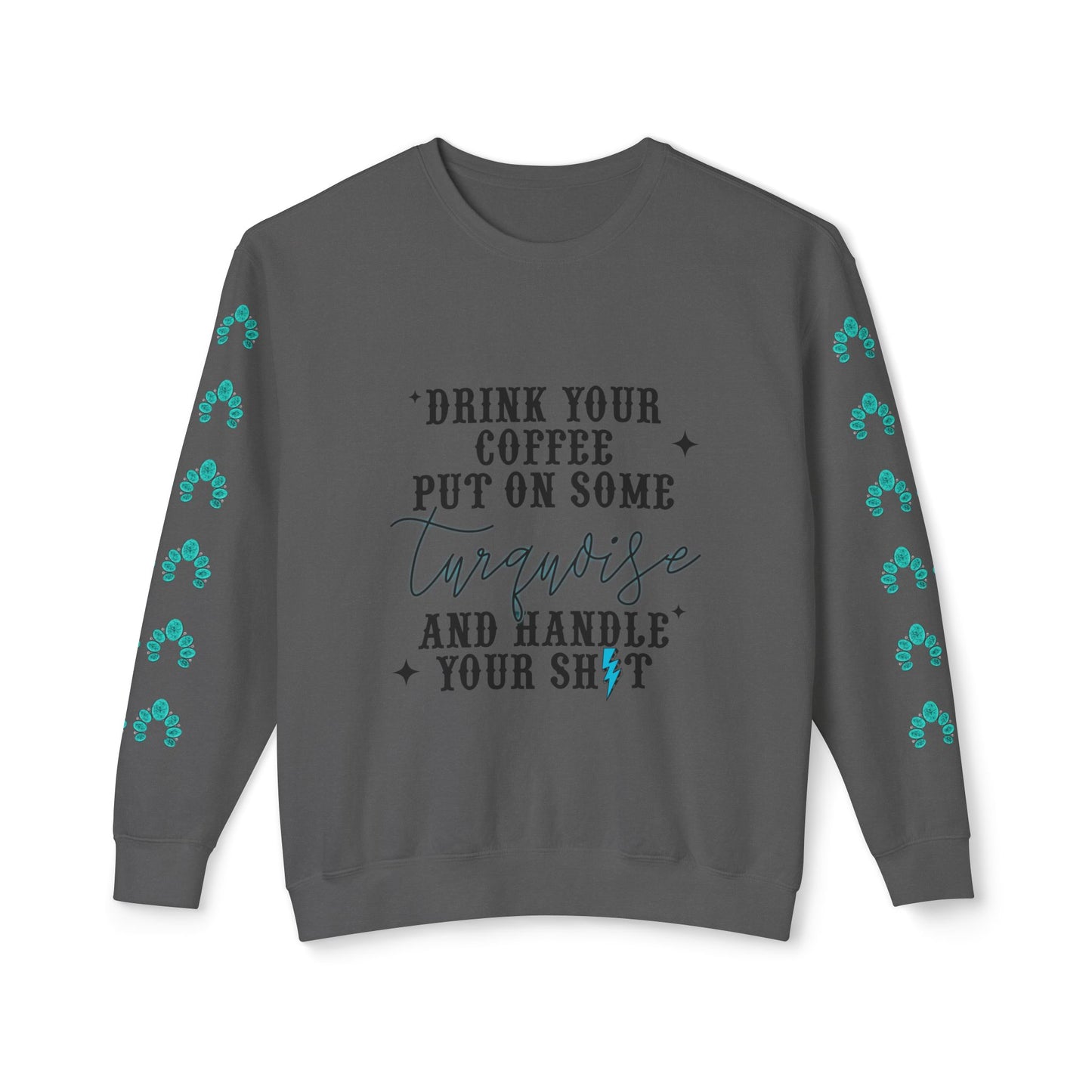 Western Coffee and Turquoise Sweatshirt
