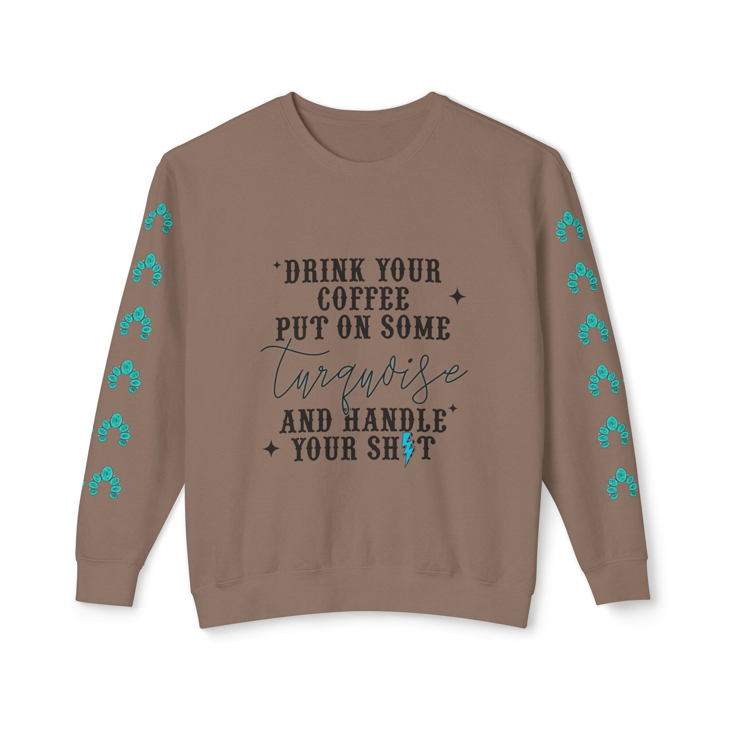 Western Coffee and Turquoise Sweatshirt
