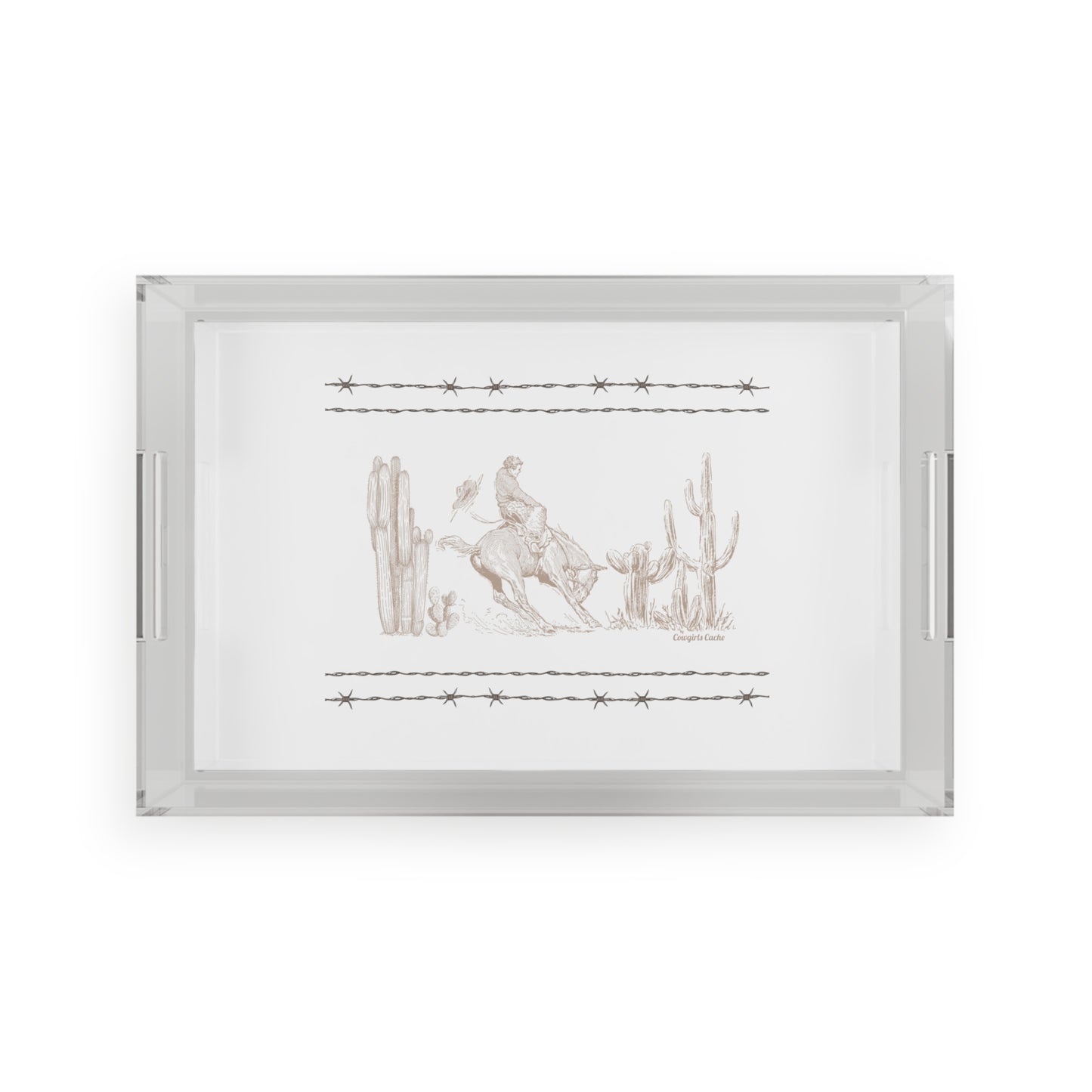 Let'er Buck, Acrylic Serving Tray
