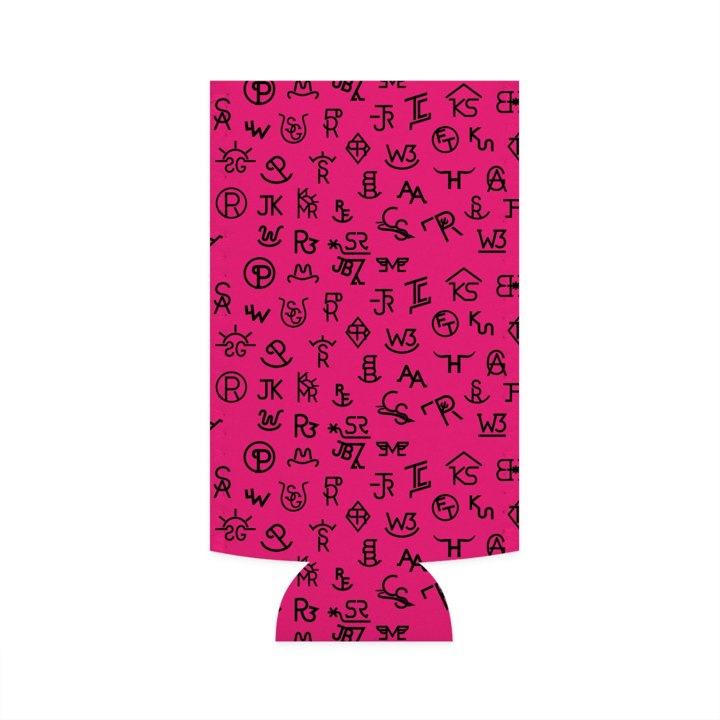 hot pink brands Slim Can Cooler