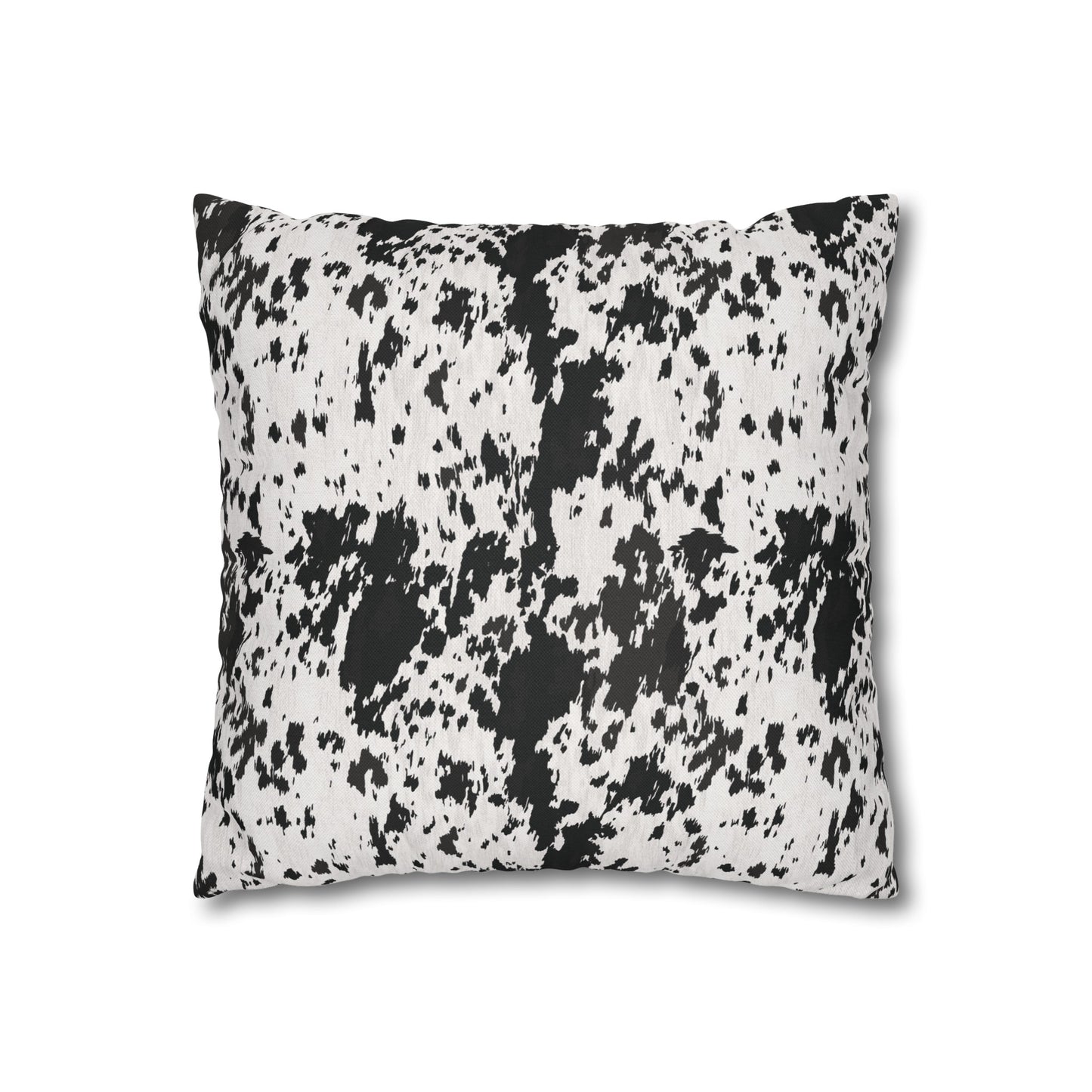 Cowhide, Spun Polyester Square Pillowcase