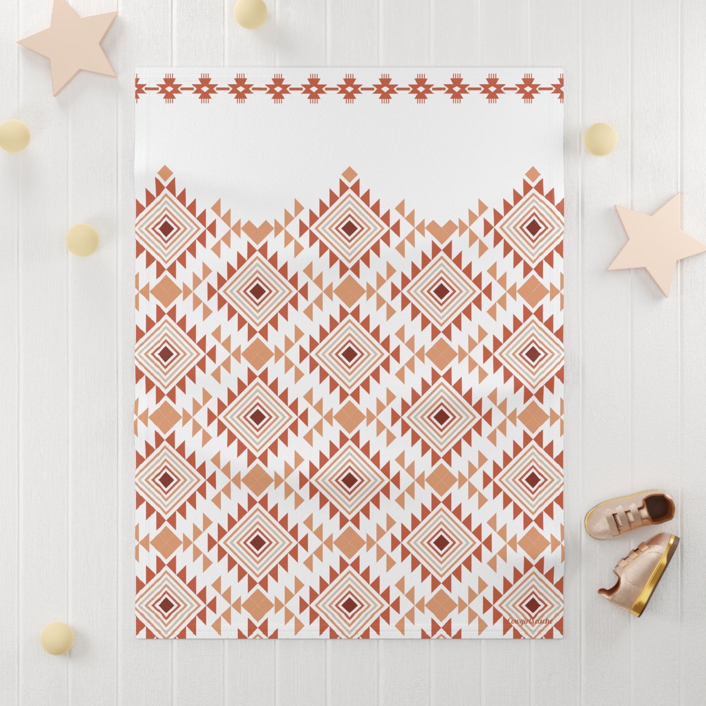 Desert Aztec, Soft Fleece Baby Blanket