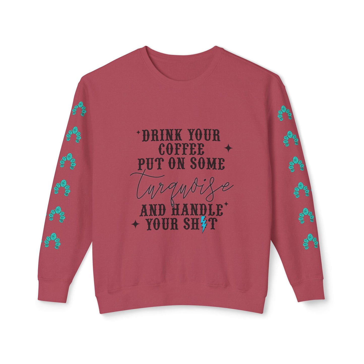 Western Coffee and Turquoise Sweatshirt