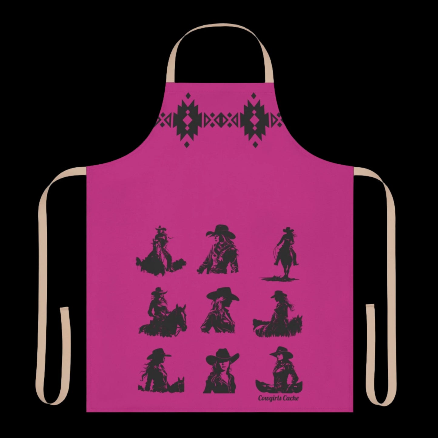Cowgirls, Apron, 5-Color Straps (AOP)