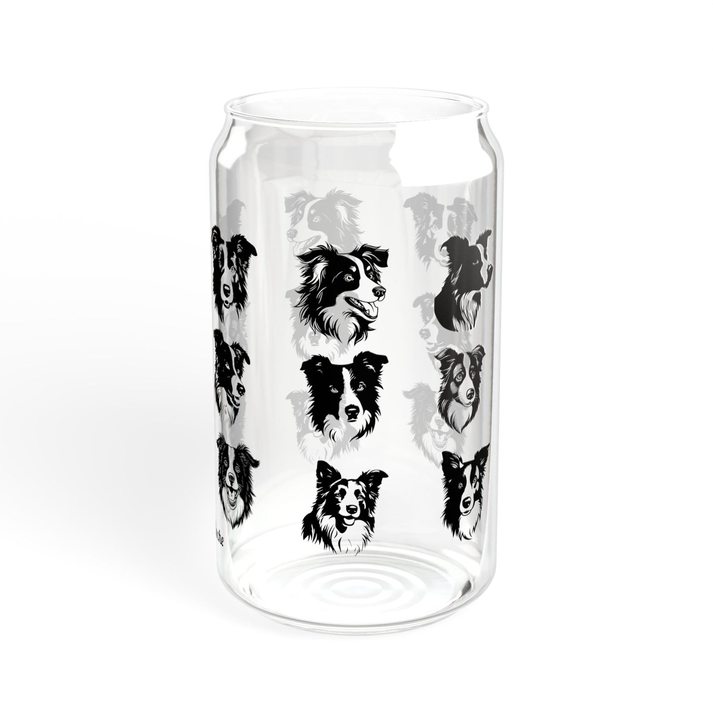 Border Collie, Sipper Glass, 16oz