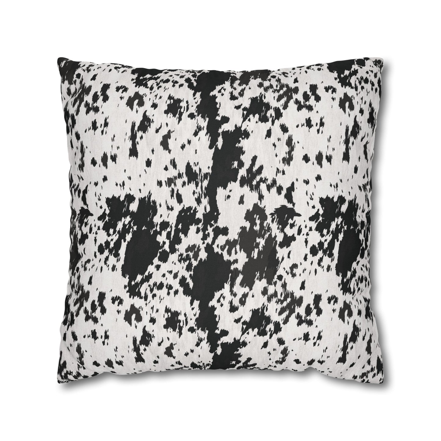 Cowhide, Spun Polyester Square Pillowcase