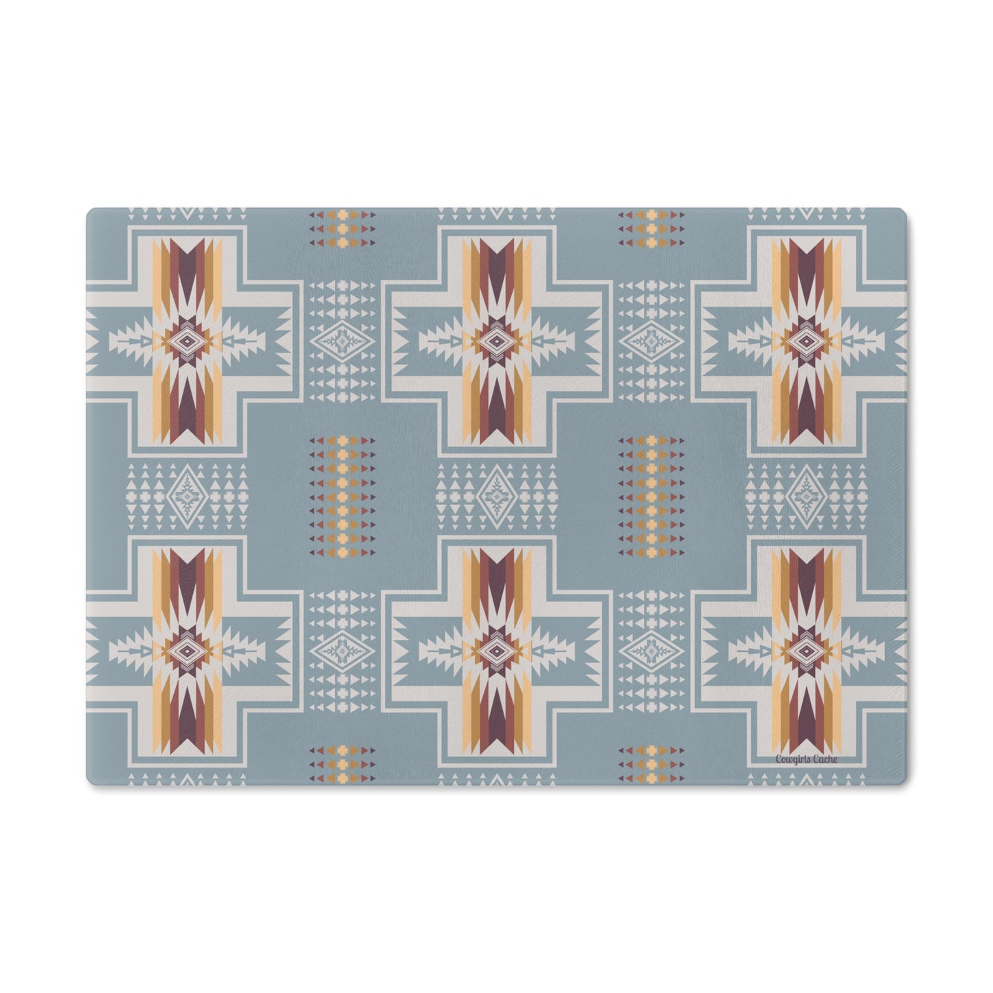 Glass Cutting Board - Native American Print