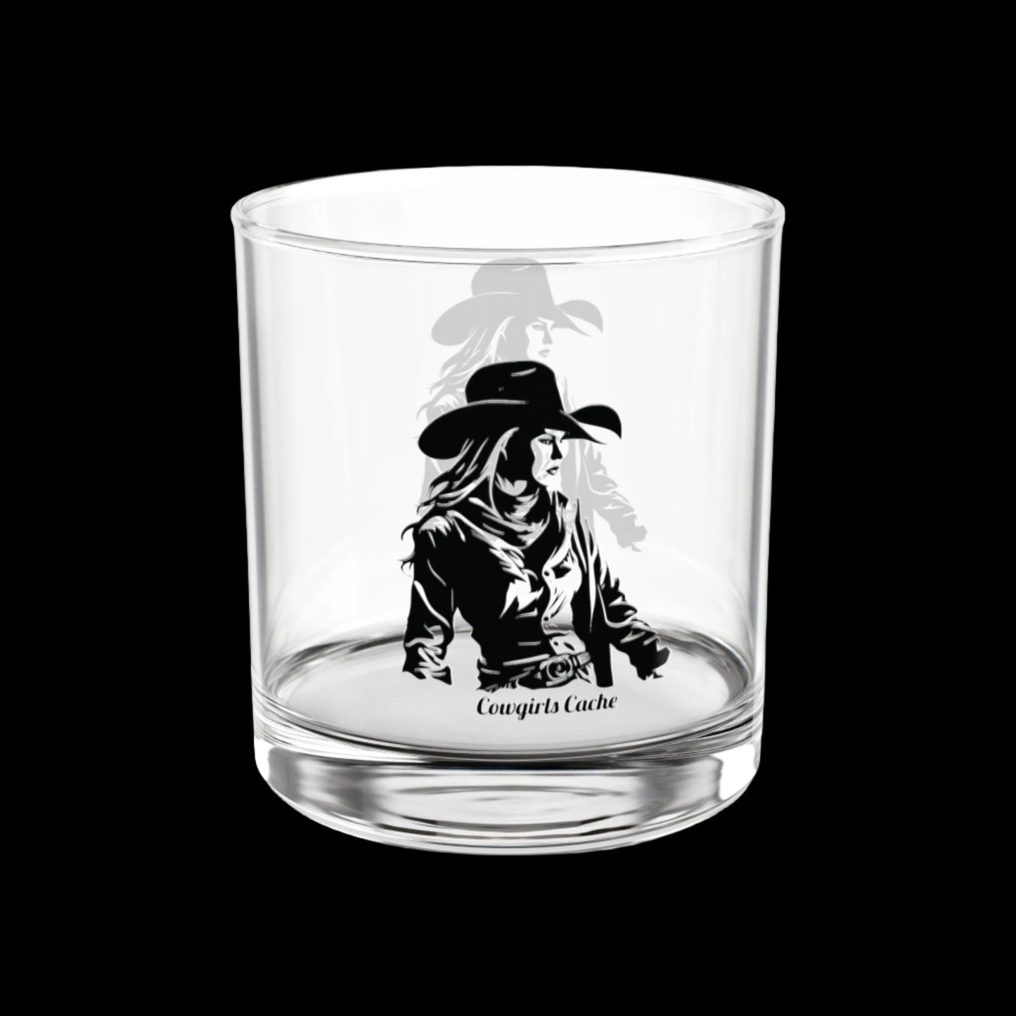Cowgirl Rancher, Rocks Glass, 10oz