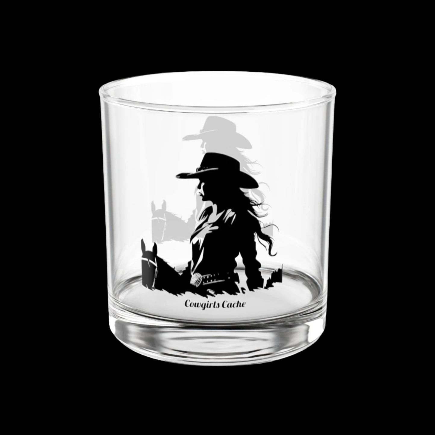 Cowgirls Ride Home, Rocks Glass, 10oz