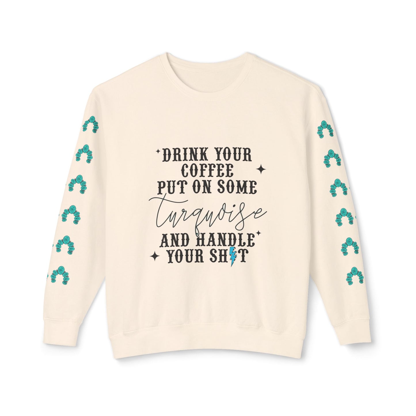Western Coffee and Turquoise Sweatshirt