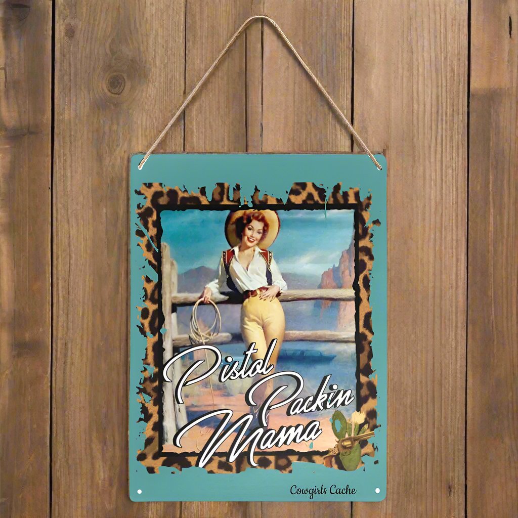 Retro Cowgirls Tin Signs