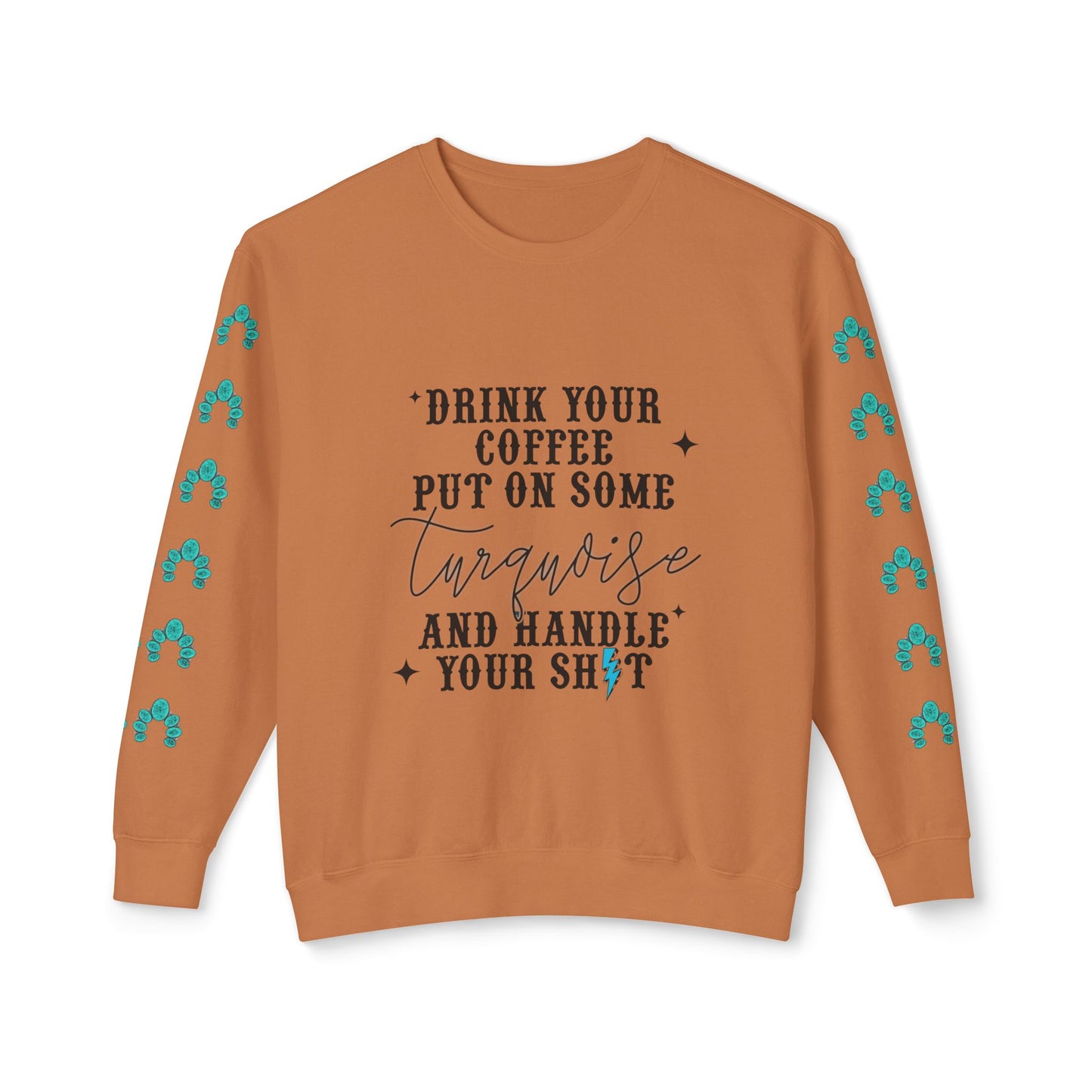 Western Coffee and Turquoise Sweatshirt
