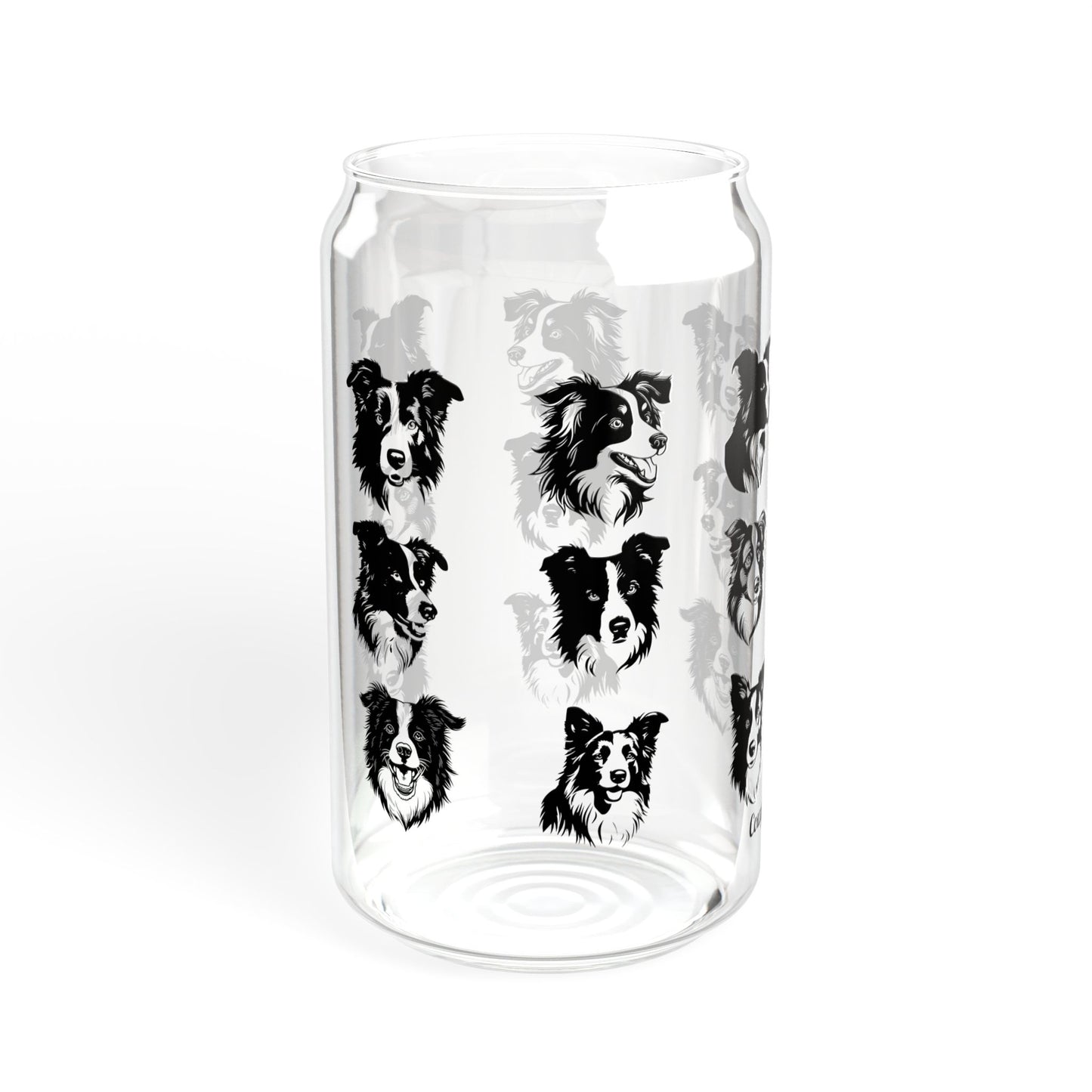 Border Collie, Sipper Glass, 16oz