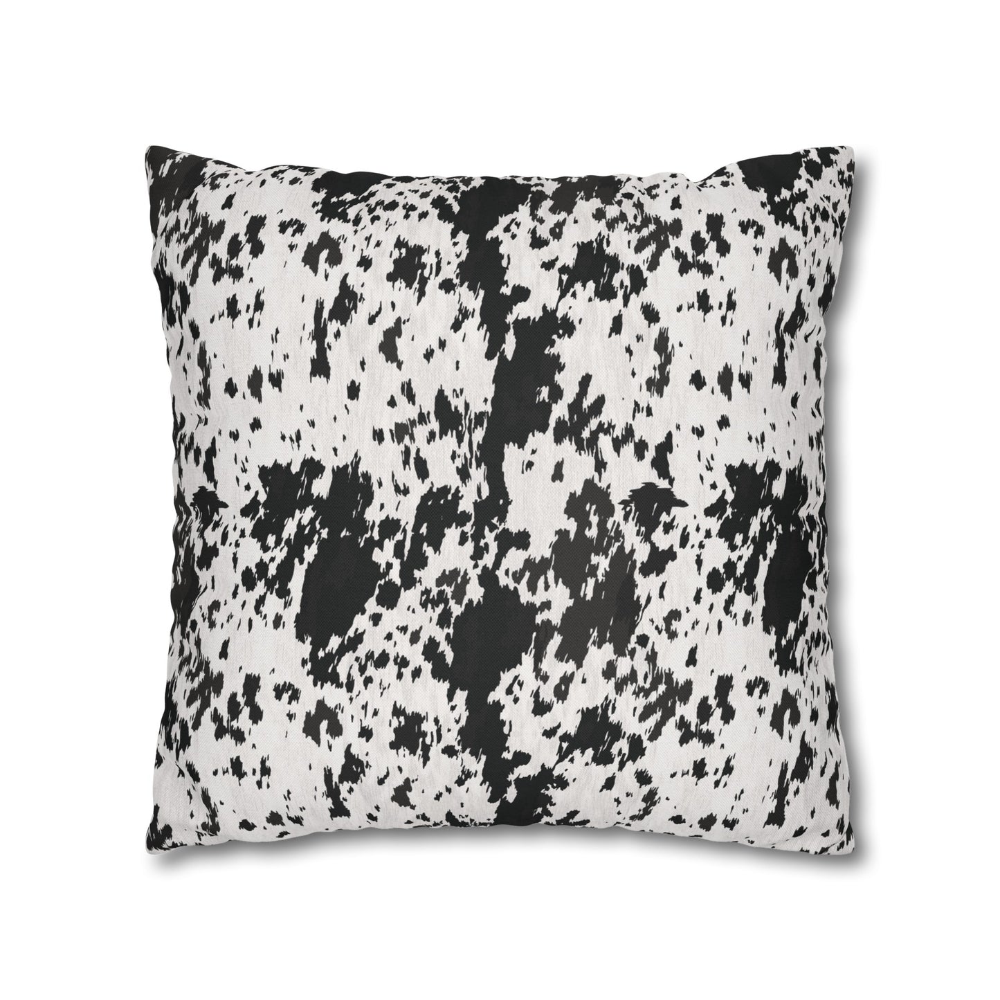 Cowhide, Spun Polyester Square Pillowcase