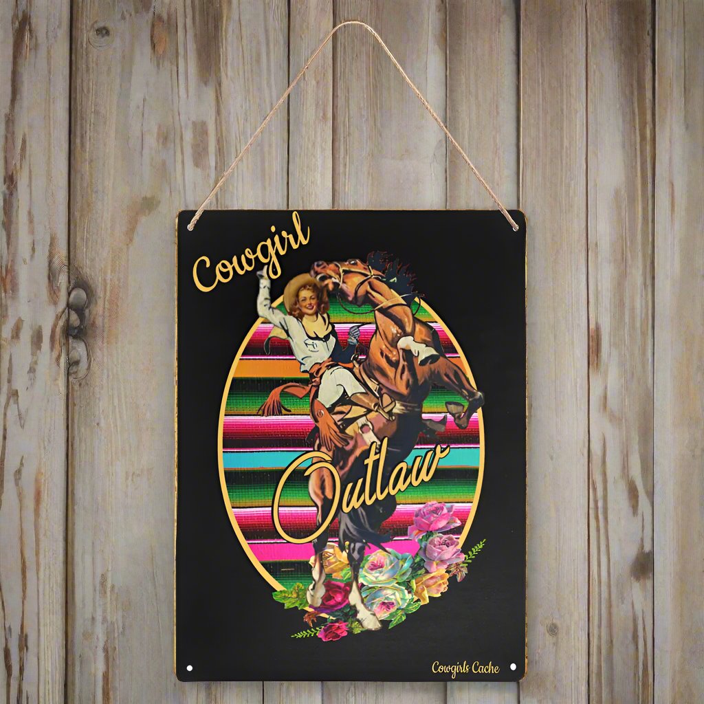 Retro Cowgirls Tin Signs
