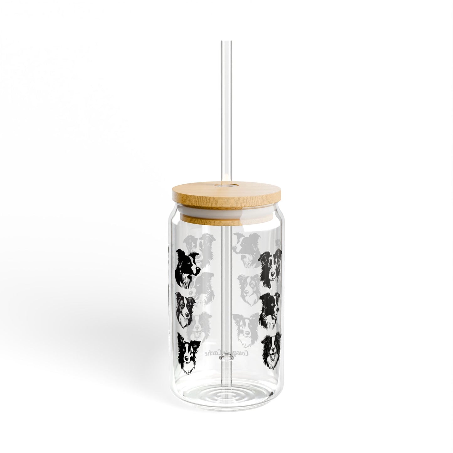 Border Collie, Sipper Glass, 16oz
