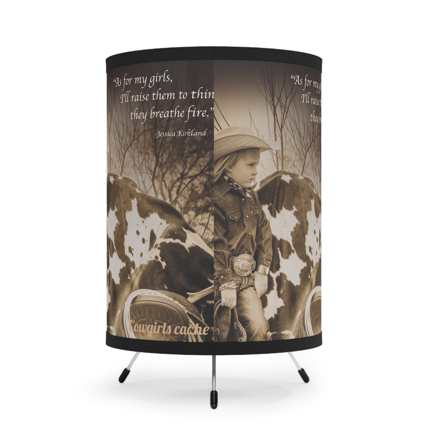 My Girls, Tripod Lamp with High-Res Printed Shade, US\CA plug