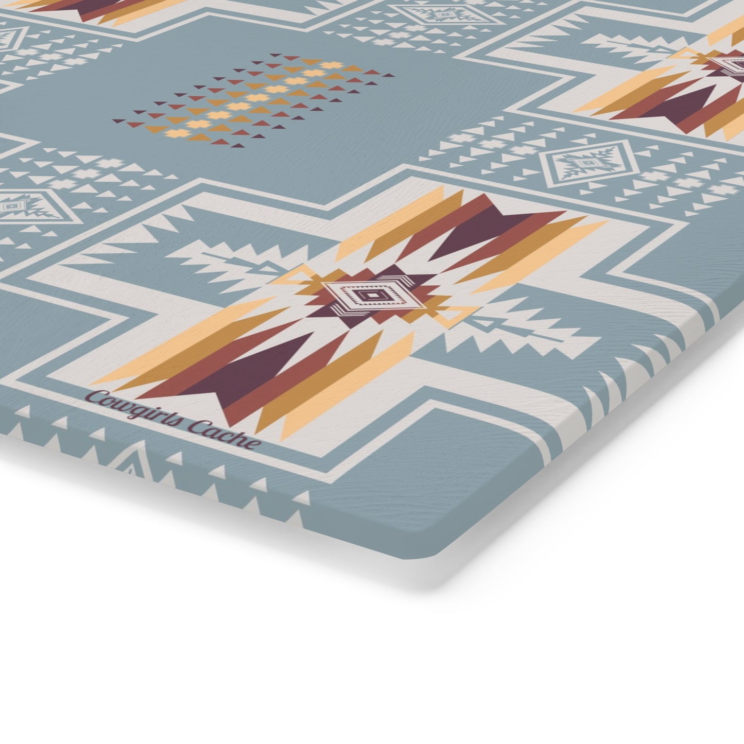 Glass Cutting Board - Native American Print