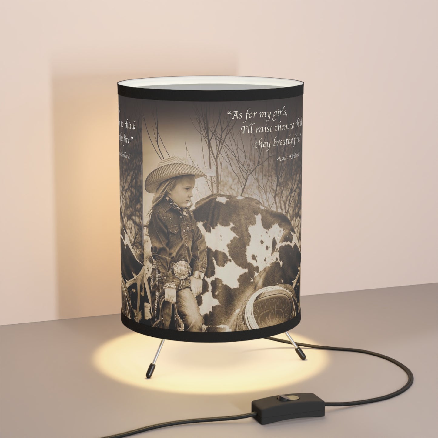 My Girls, Tripod Lamp with High-Res Printed Shade, US\CA plug