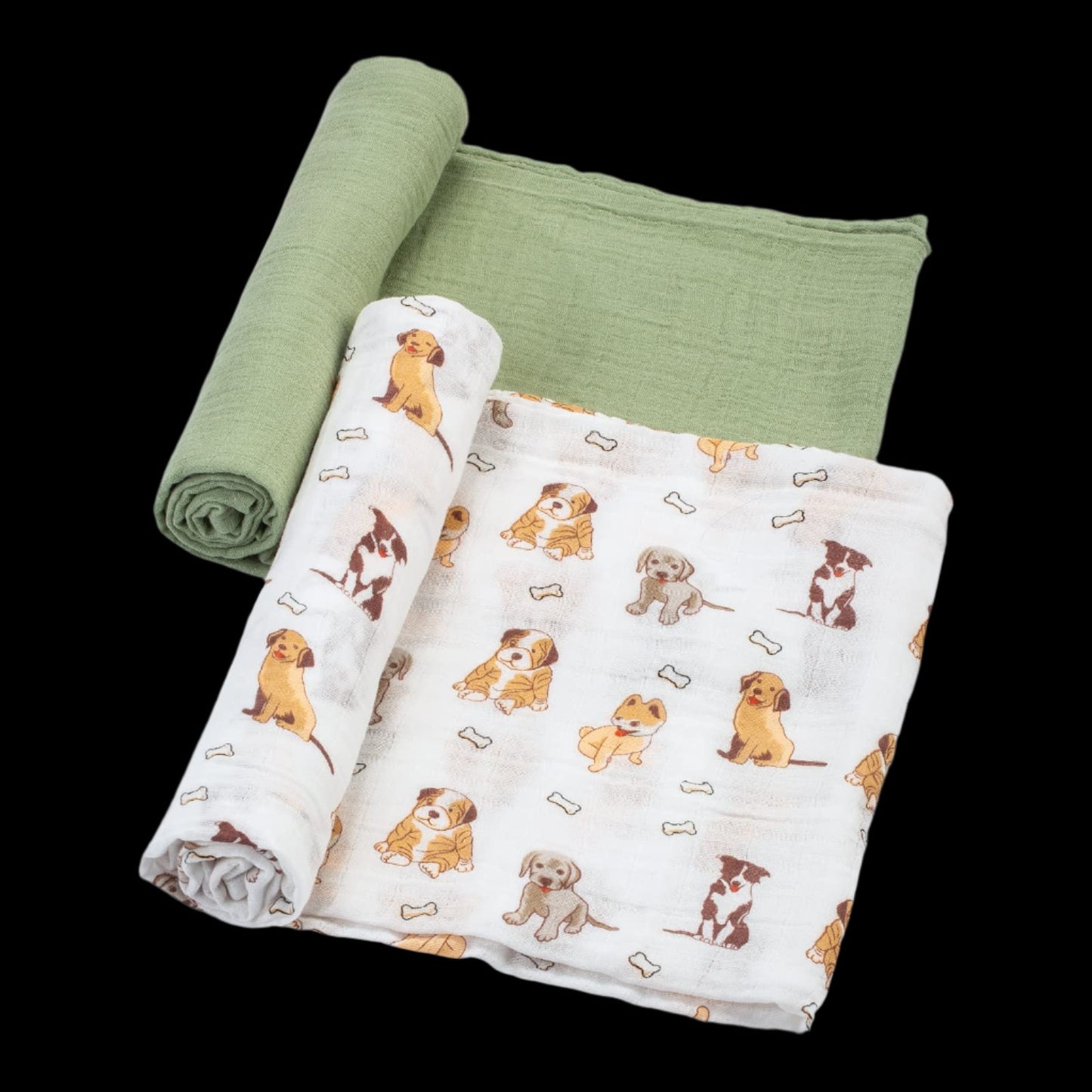 LollyBanks Swaddle Blanket | 100% Muslin Cotton | Gender Neutral Newborn and Baby Nursery Essentials for Girls and Boys, Registry | Cowboy Boot and Horseshoe 2 Pack