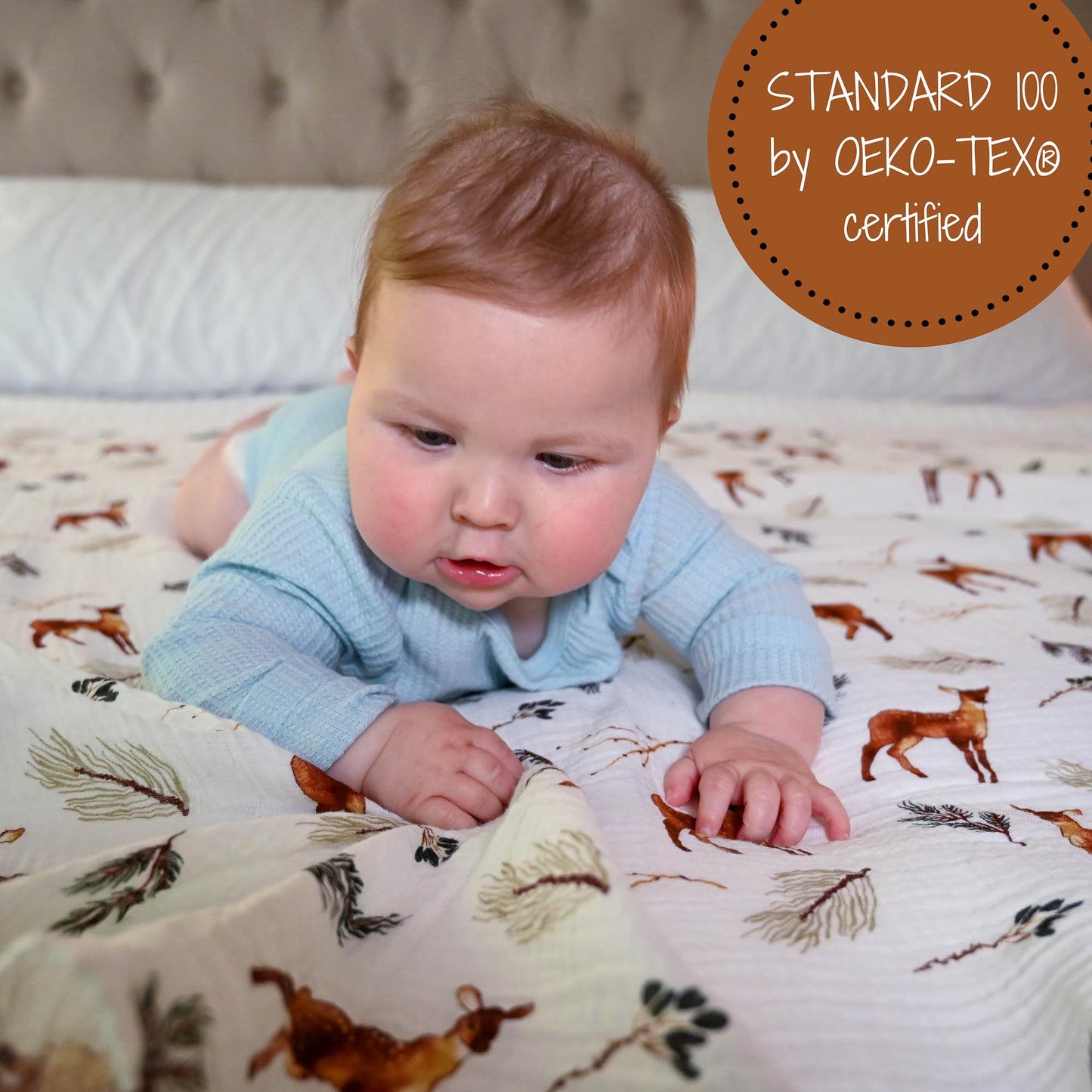 LollyBanks Swaddle Blanket | 100% Muslin Cotton | Gender Neutral Newborn and Baby Nursery Essentials for Girls and Boys, Registry | Cowboy Boot and Horseshoe 2 Pack