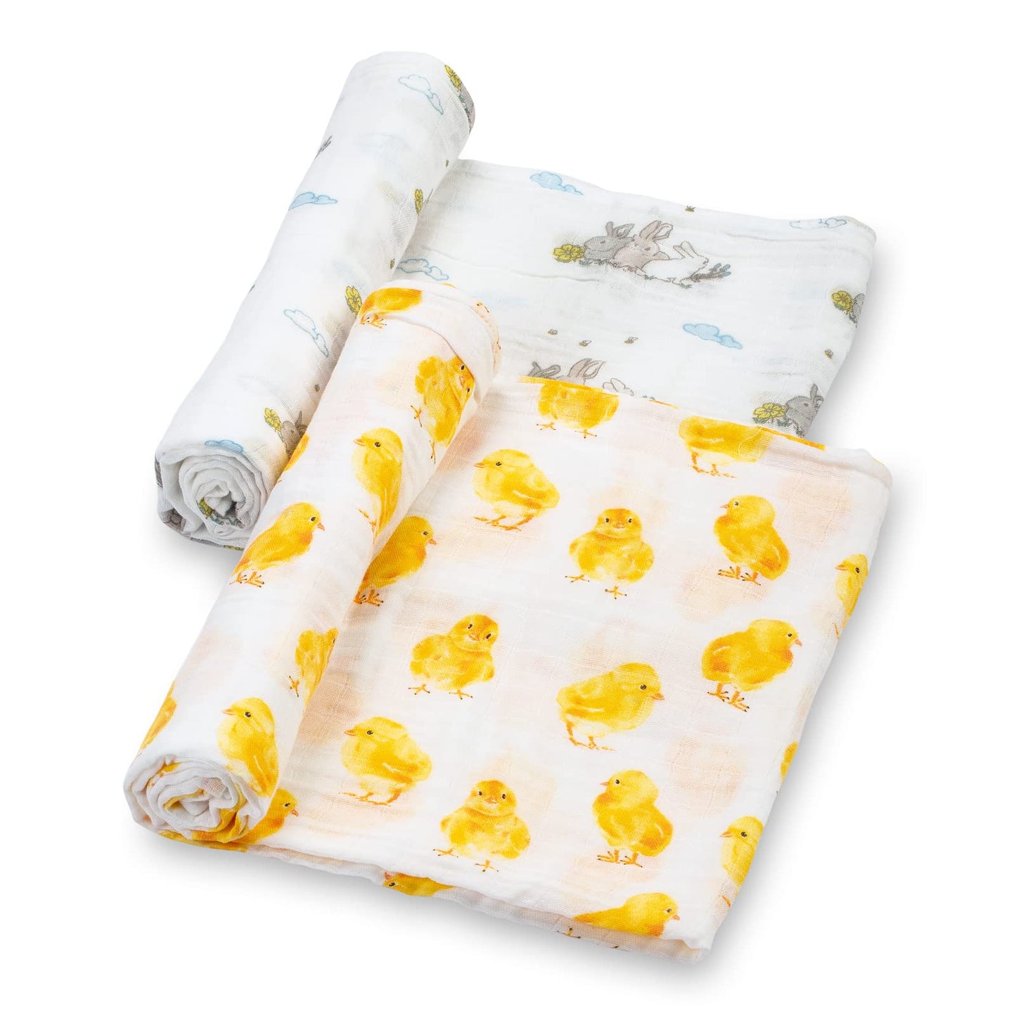 LollyBanks Swaddle Blanket | 100% Muslin Cotton | Gender Neutral Newborn and Baby Nursery Essentials for Girls and Boys, Registry | Cowboy Boot and Horseshoe 2 Pack