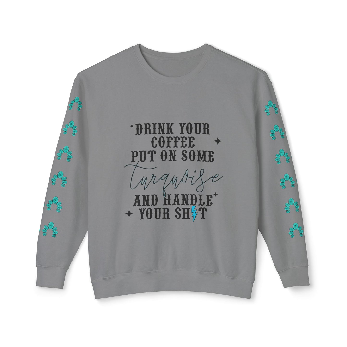 Western Coffee and Turquoise Sweatshirt