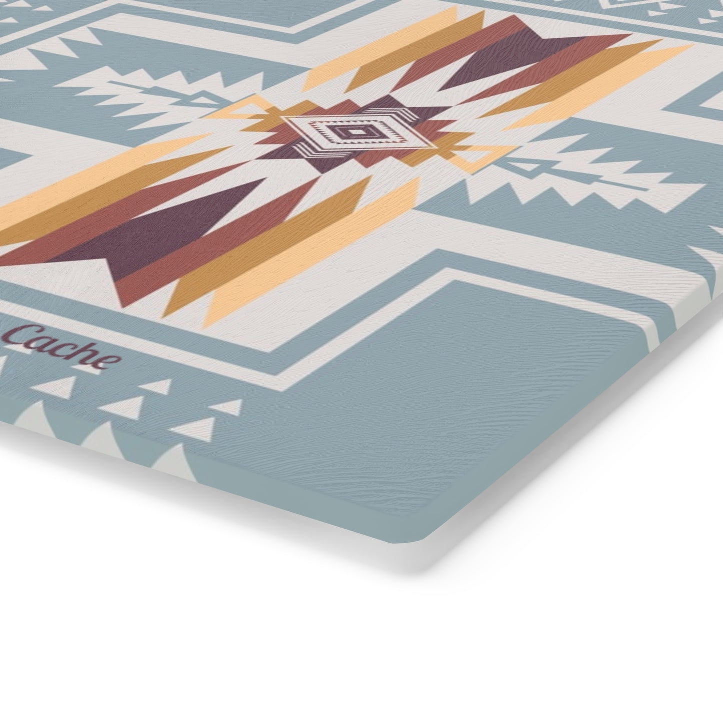 Glass Cutting Board - Native American Print