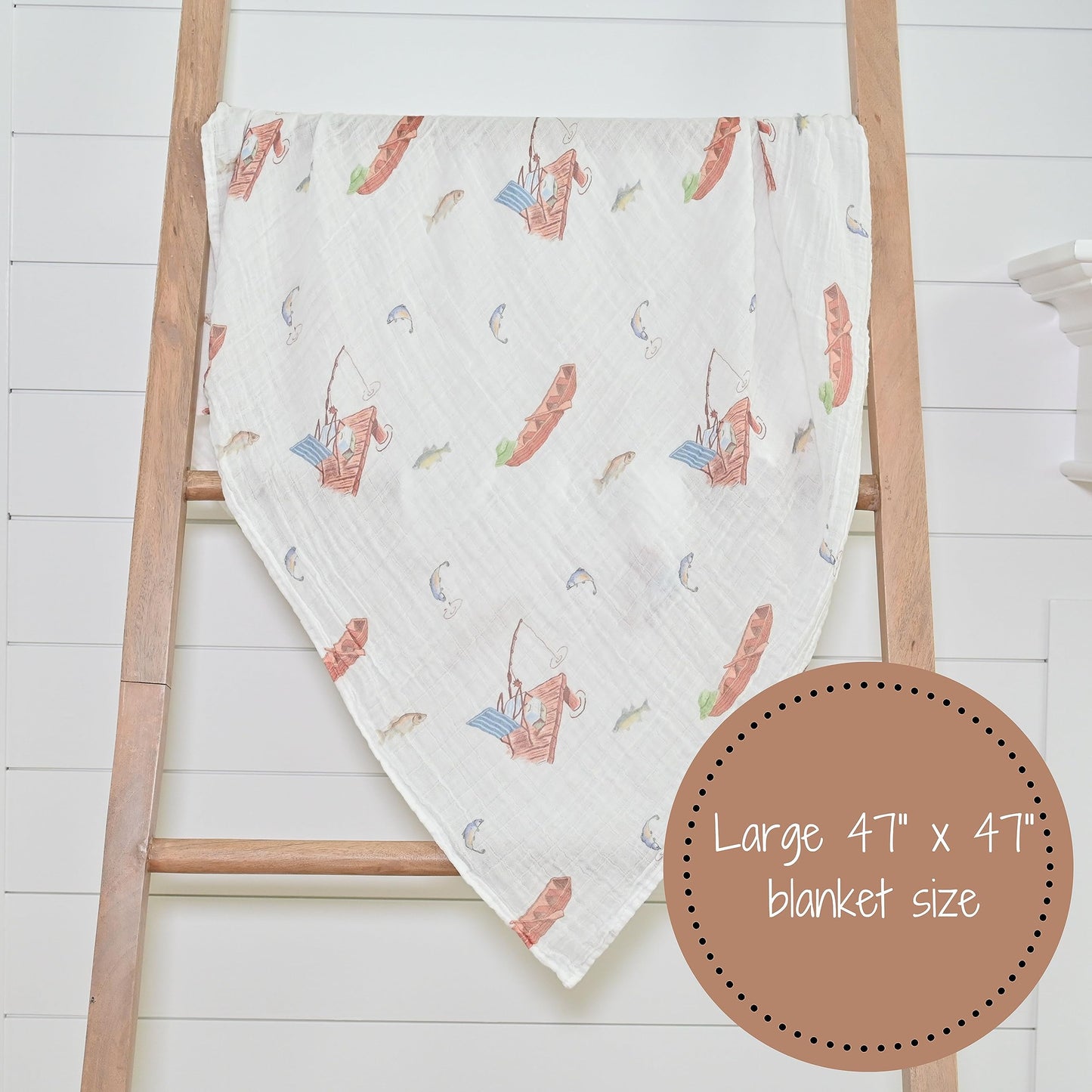 LollyBanks Swaddle Blanket | 100% Muslin Cotton | Gender Neutral Newborn and Baby Nursery Essentials for Girls and Boys, Registry | Cowboy Boot and Horseshoe 2 Pack