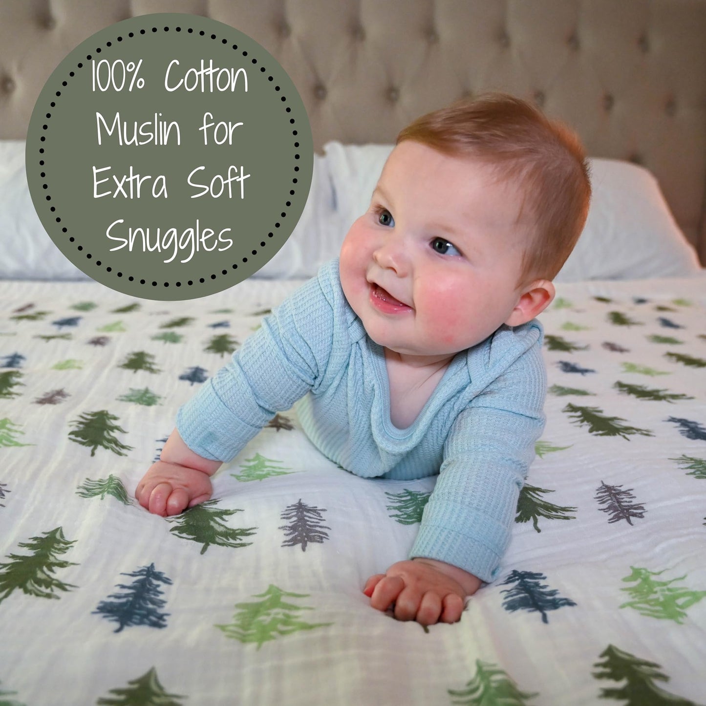 LollyBanks Swaddle Blanket | 100% Muslin Cotton | Gender Neutral Newborn and Baby Nursery Essentials for Girls and Boys, Registry | Cowboy Boot and Horseshoe 2 Pack
