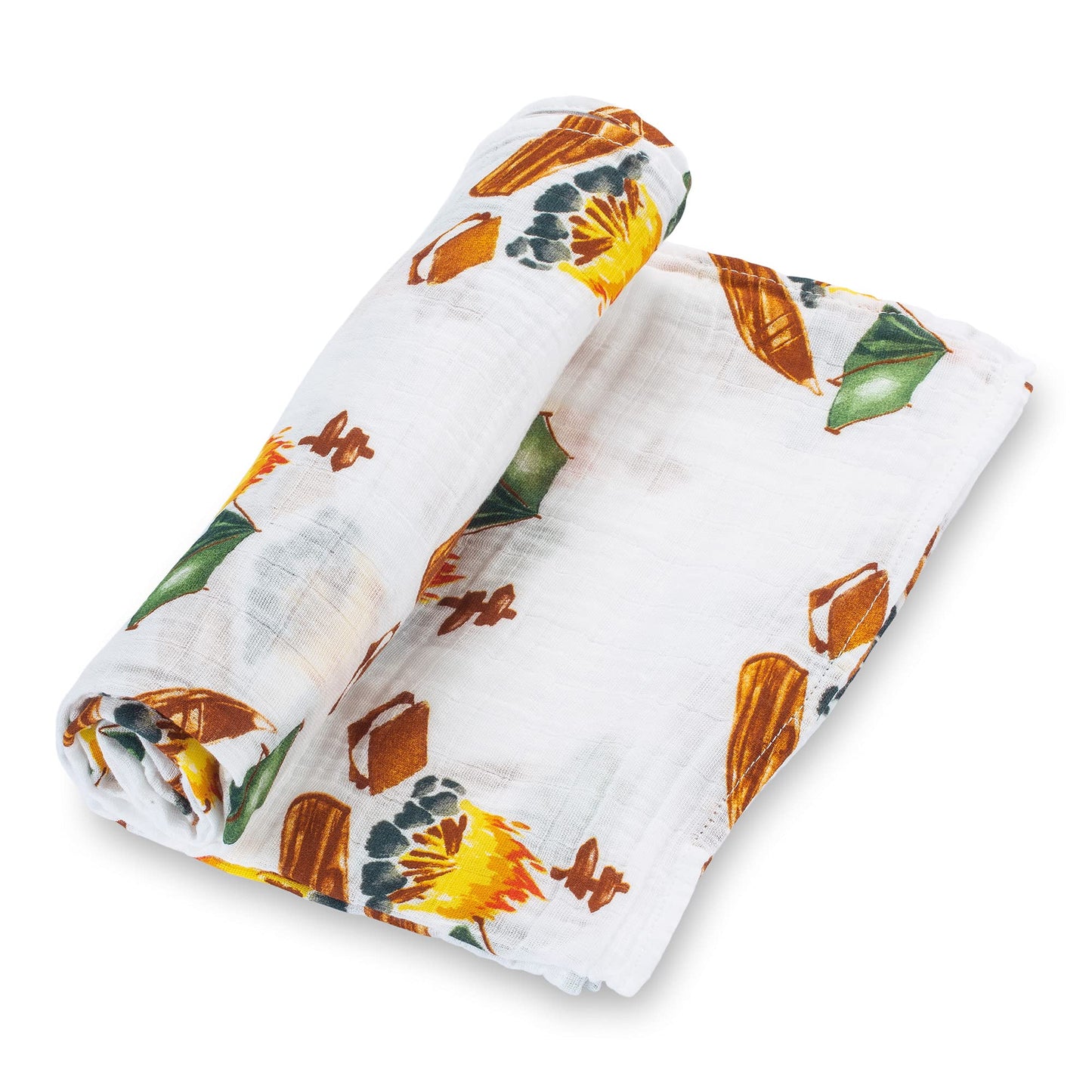 LollyBanks Swaddle Blanket | 100% Muslin Cotton | Gender Neutral Newborn and Baby Nursery Essentials for Girls and Boys, Registry | Cowboy Boot and Horseshoe 2 Pack
