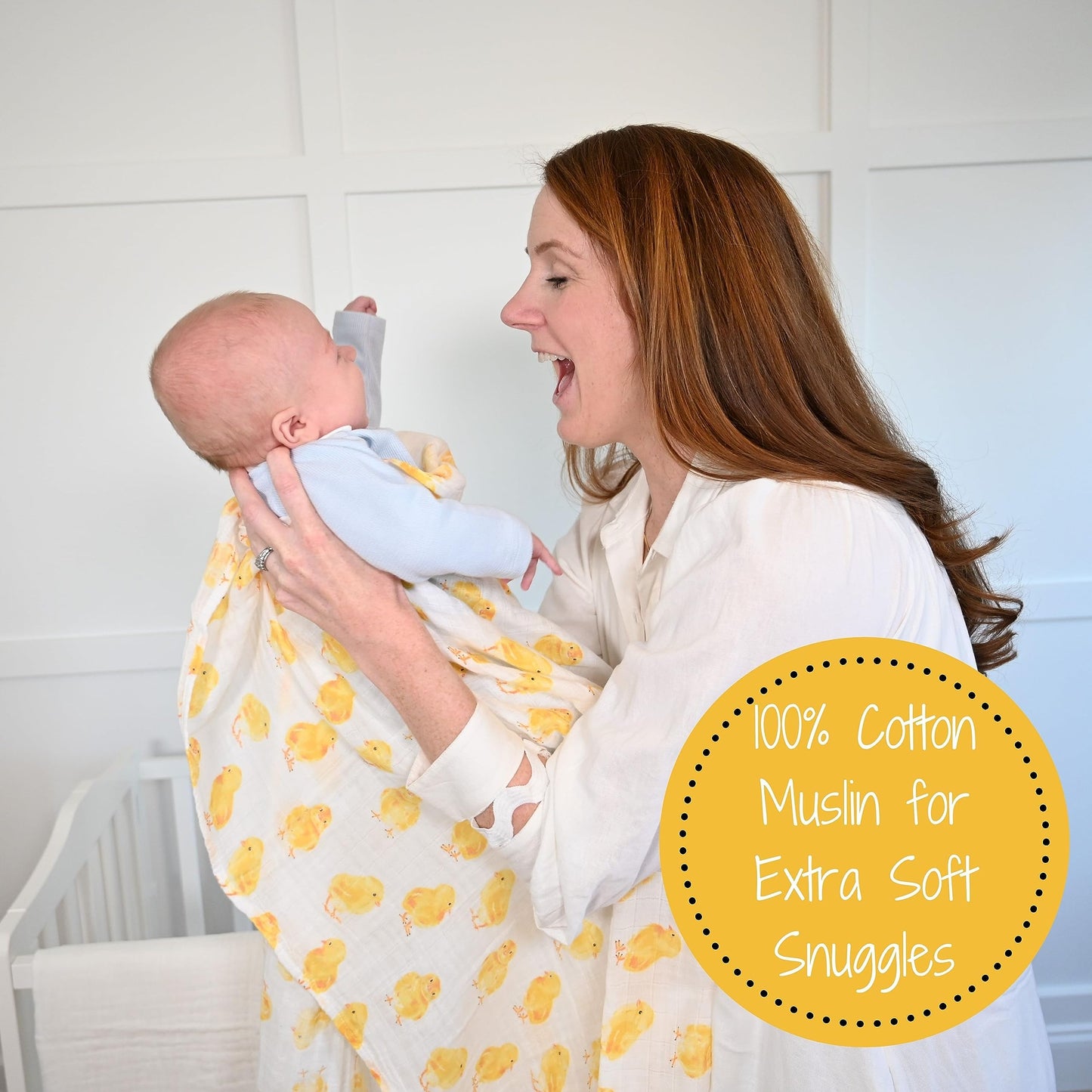 LollyBanks Swaddle Blanket | 100% Muslin Cotton | Gender Neutral Newborn and Baby Nursery Essentials for Girls and Boys, Registry | Cowboy Boot and Horseshoe 2 Pack