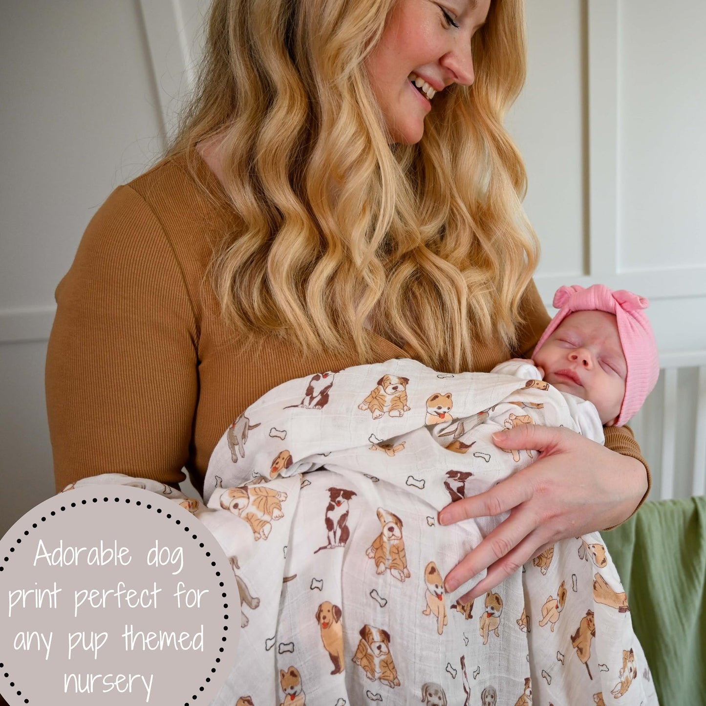 LollyBanks Swaddle Blanket | 100% Muslin Cotton | Gender Neutral Newborn and Baby Nursery Essentials for Girls and Boys, Registry | Cowboy Boot and Horseshoe 2 Pack