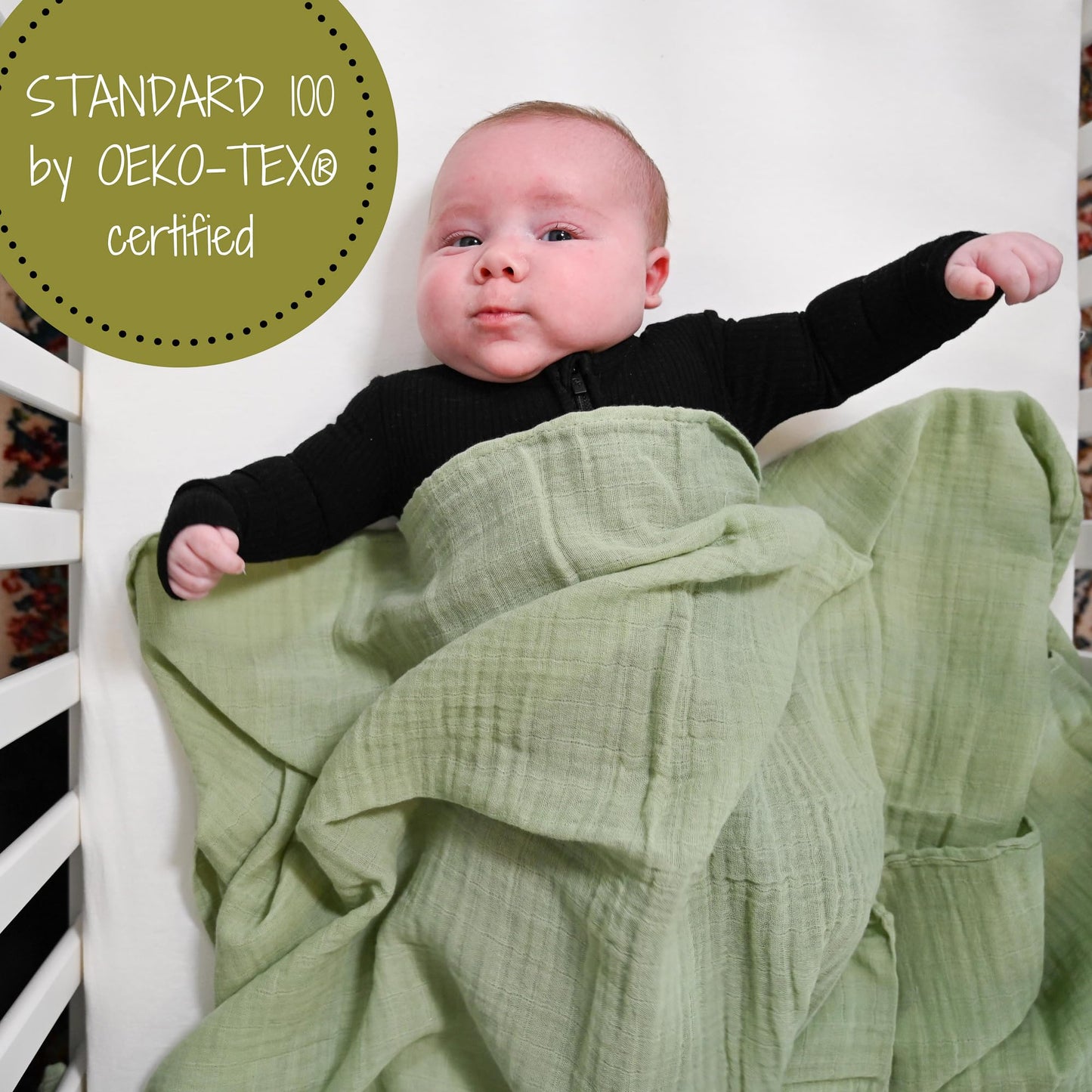 LollyBanks Swaddle Blanket | 100% Muslin Cotton | Gender Neutral Newborn and Baby Nursery Essentials for Girls and Boys, Registry | Cowboy Boot and Horseshoe 2 Pack