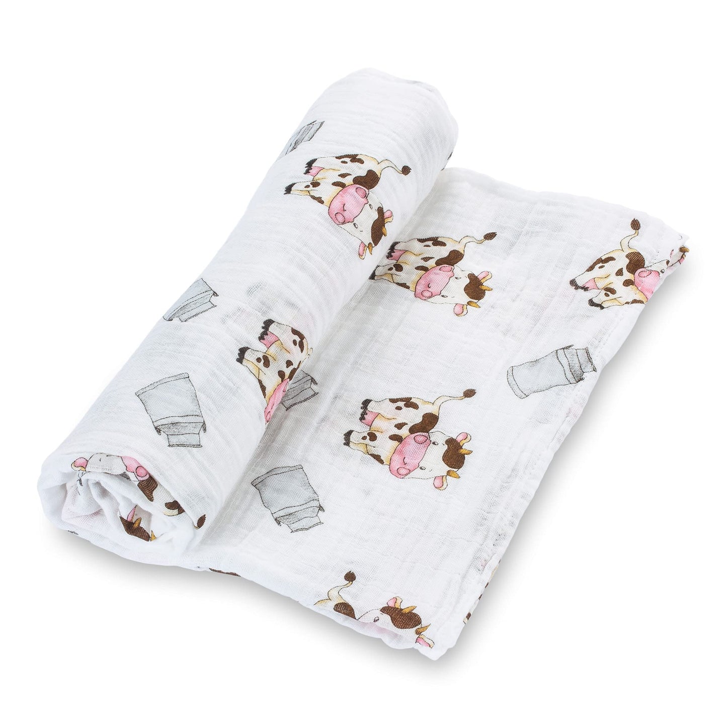 LollyBanks Swaddle Blanket | 100% Muslin Cotton | Gender Neutral Newborn and Baby Nursery Essentials for Girls and Boys, Registry | Cowboy Boot and Horseshoe 2 Pack