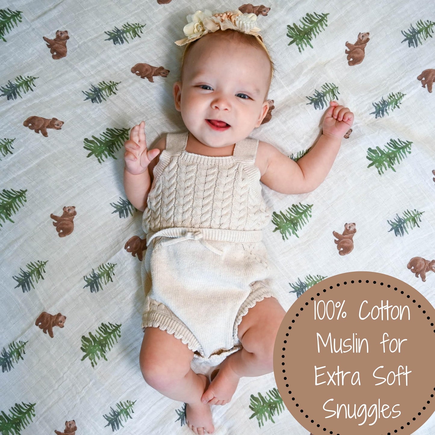 LollyBanks Swaddle Blanket | 100% Muslin Cotton | Gender Neutral Newborn and Baby Nursery Essentials for Girls and Boys, Registry | Cowboy Boot and Horseshoe 2 Pack