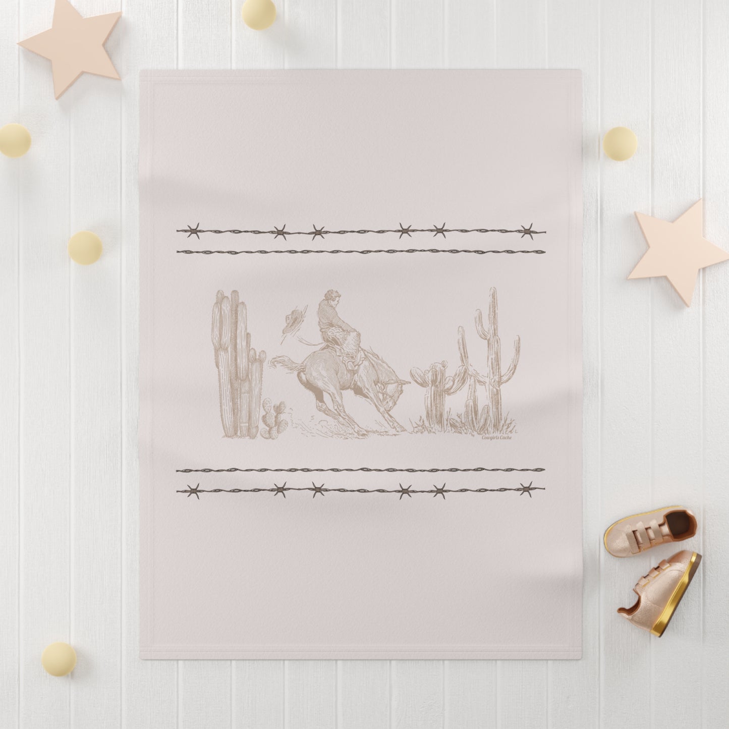 Let'er Buck, Soft Fleece Baby Blanket