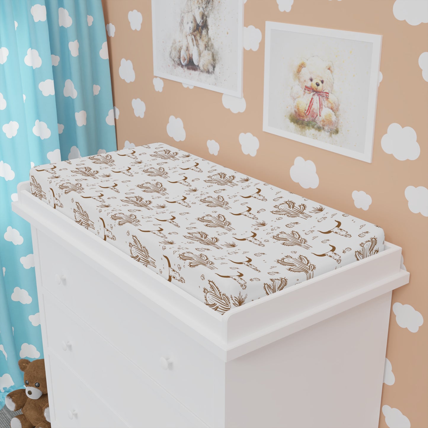 Longhorn Skull, Baby Changing Pad Cover