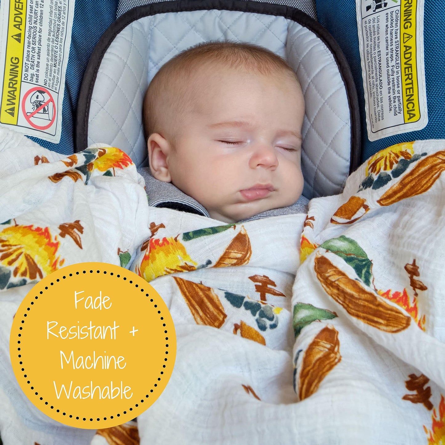LollyBanks Swaddle Blanket | 100% Muslin Cotton | Gender Neutral Newborn and Baby Nursery Essentials for Girls and Boys, Registry | Cowboy Boot and Horseshoe 2 Pack