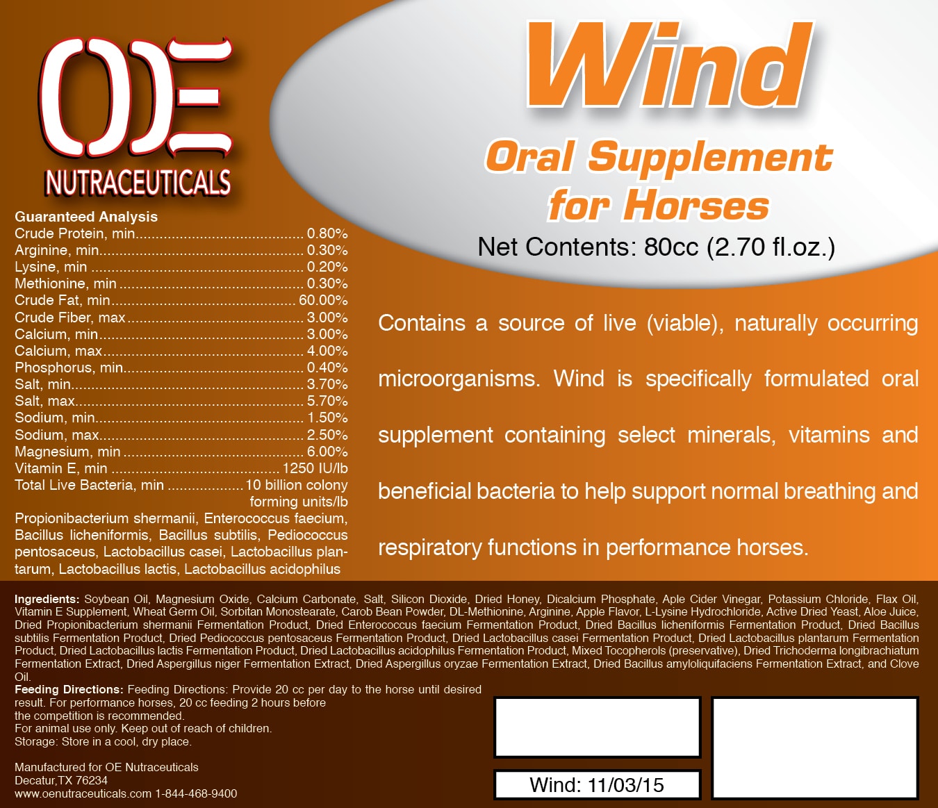 OE Nutraceuticals Wind