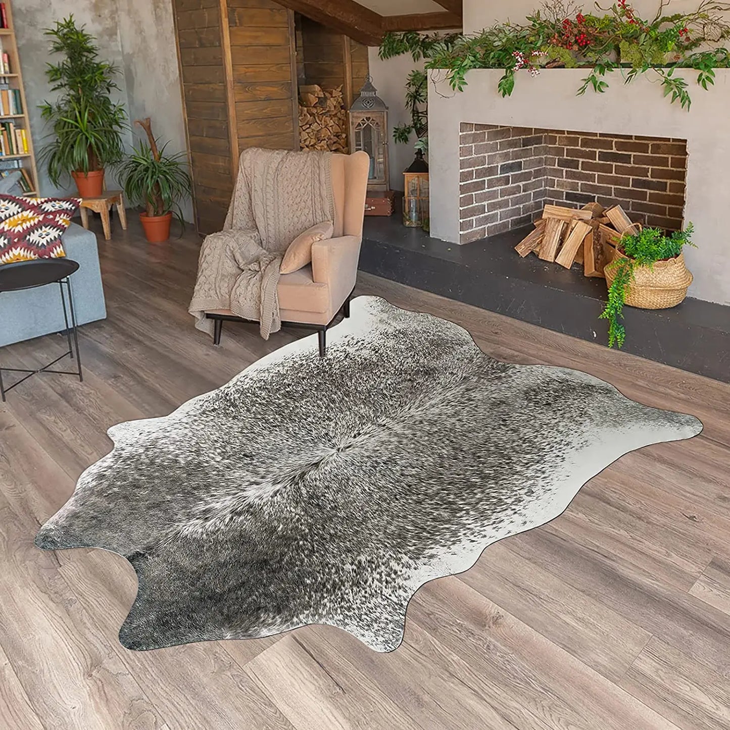 Faux Cowhide Rugs Cow Print Rug Cowhide Carpet American Style for Bedroom Living Room Cute Animal Printed Carpet for Home Decor